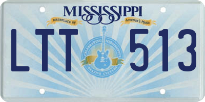 MS license plate LTT513