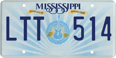 MS license plate LTT514