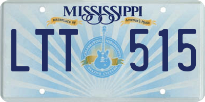 MS license plate LTT515