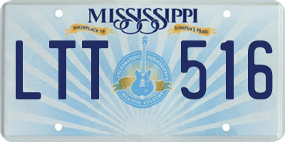MS license plate LTT516