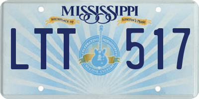 MS license plate LTT517