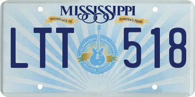 MS license plate LTT518