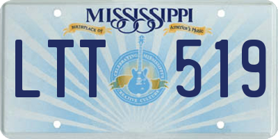 MS license plate LTT519