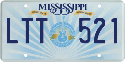 MS license plate LTT521
