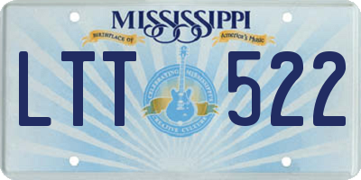 MS license plate LTT522