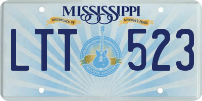 MS license plate LTT523