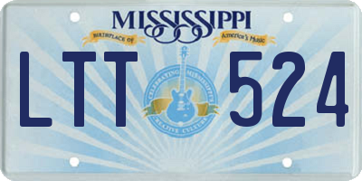 MS license plate LTT524