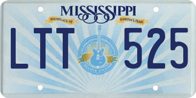 MS license plate LTT525