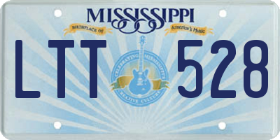 MS license plate LTT528