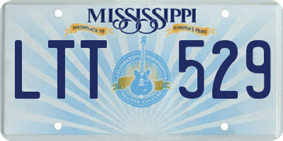 MS license plate LTT529