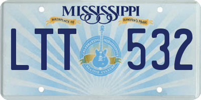 MS license plate LTT532