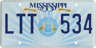 MS license plate LTT534
