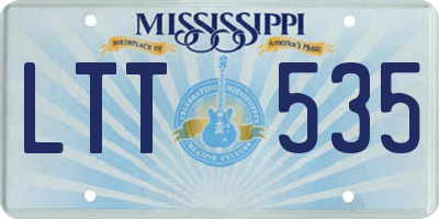 MS license plate LTT535