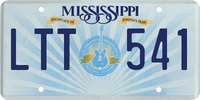 MS license plate LTT541