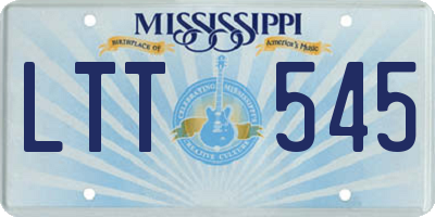 MS license plate LTT545