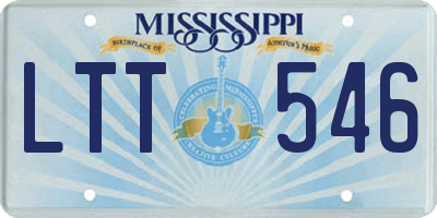MS license plate LTT546