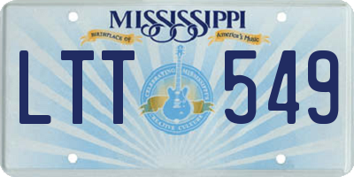 MS license plate LTT549