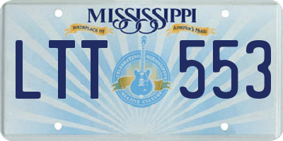 MS license plate LTT553