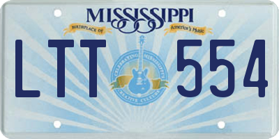 MS license plate LTT554
