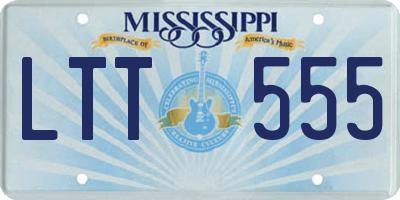 MS license plate LTT555