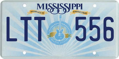 MS license plate LTT556