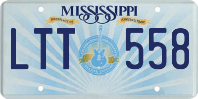 MS license plate LTT558