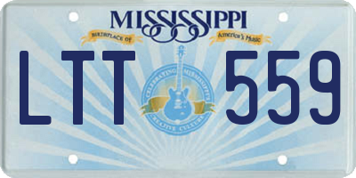 MS license plate LTT559