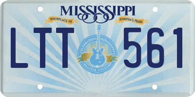 MS license plate LTT561