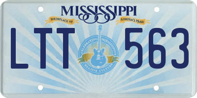 MS license plate LTT563