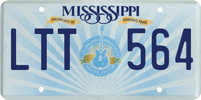 MS license plate LTT564