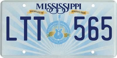 MS license plate LTT565