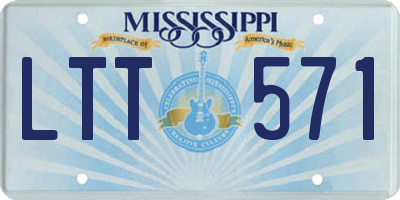 MS license plate LTT571