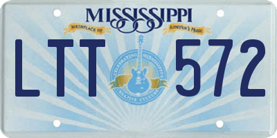 MS license plate LTT572