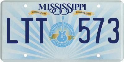 MS license plate LTT573