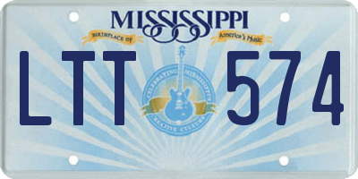 MS license plate LTT574