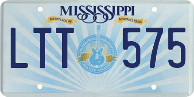 MS license plate LTT575