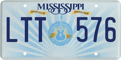 MS license plate LTT576