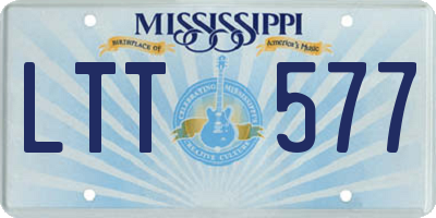 MS license plate LTT577