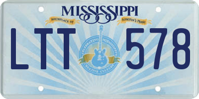 MS license plate LTT578