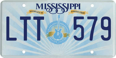 MS license plate LTT579