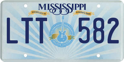 MS license plate LTT582