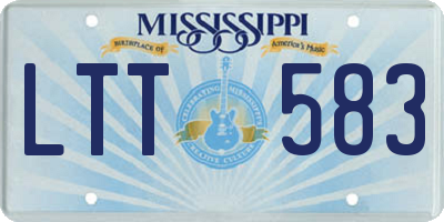 MS license plate LTT583