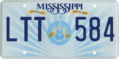 MS license plate LTT584