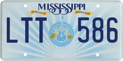 MS license plate LTT586