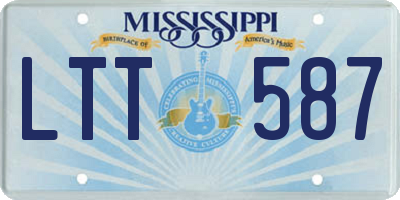 MS license plate LTT587