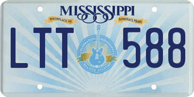 MS license plate LTT588