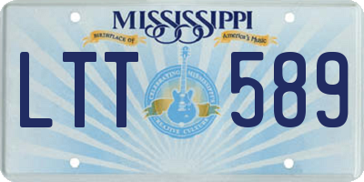MS license plate LTT589