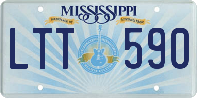 MS license plate LTT590