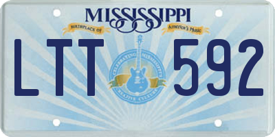 MS license plate LTT592