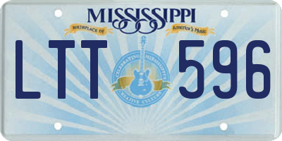 MS license plate LTT596